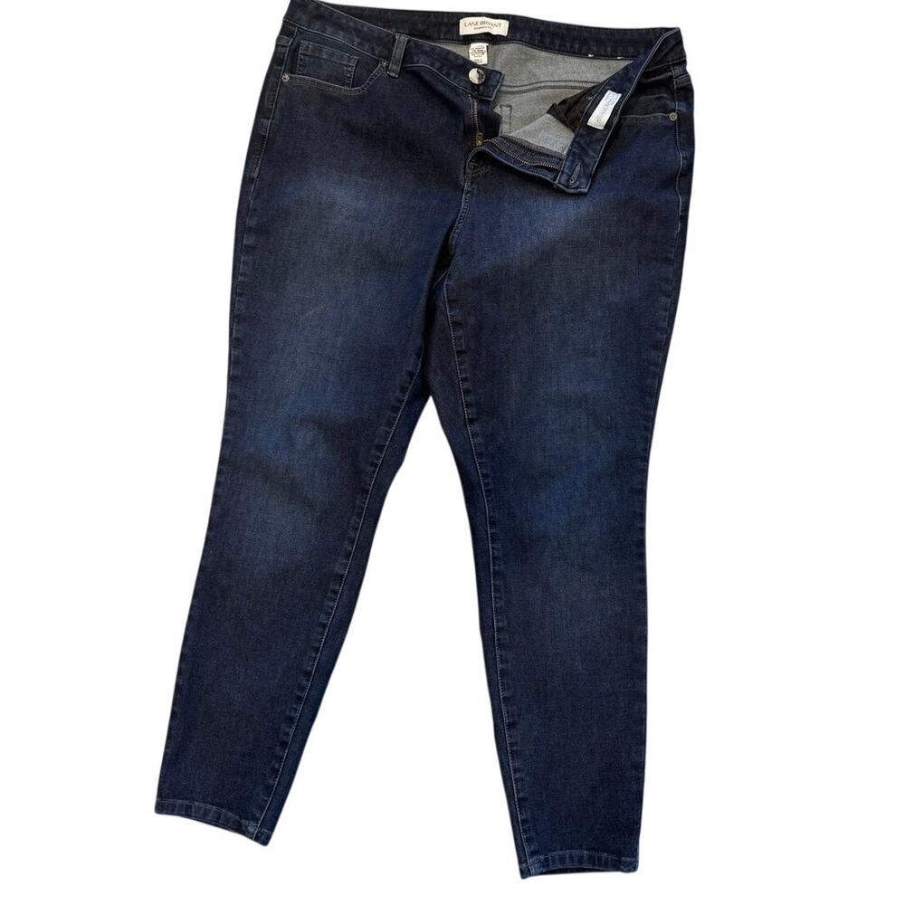 Jeans Sz 18 Plus Lane Bryant Blue Dark Wash Stretch Shaping High Rise Preowned